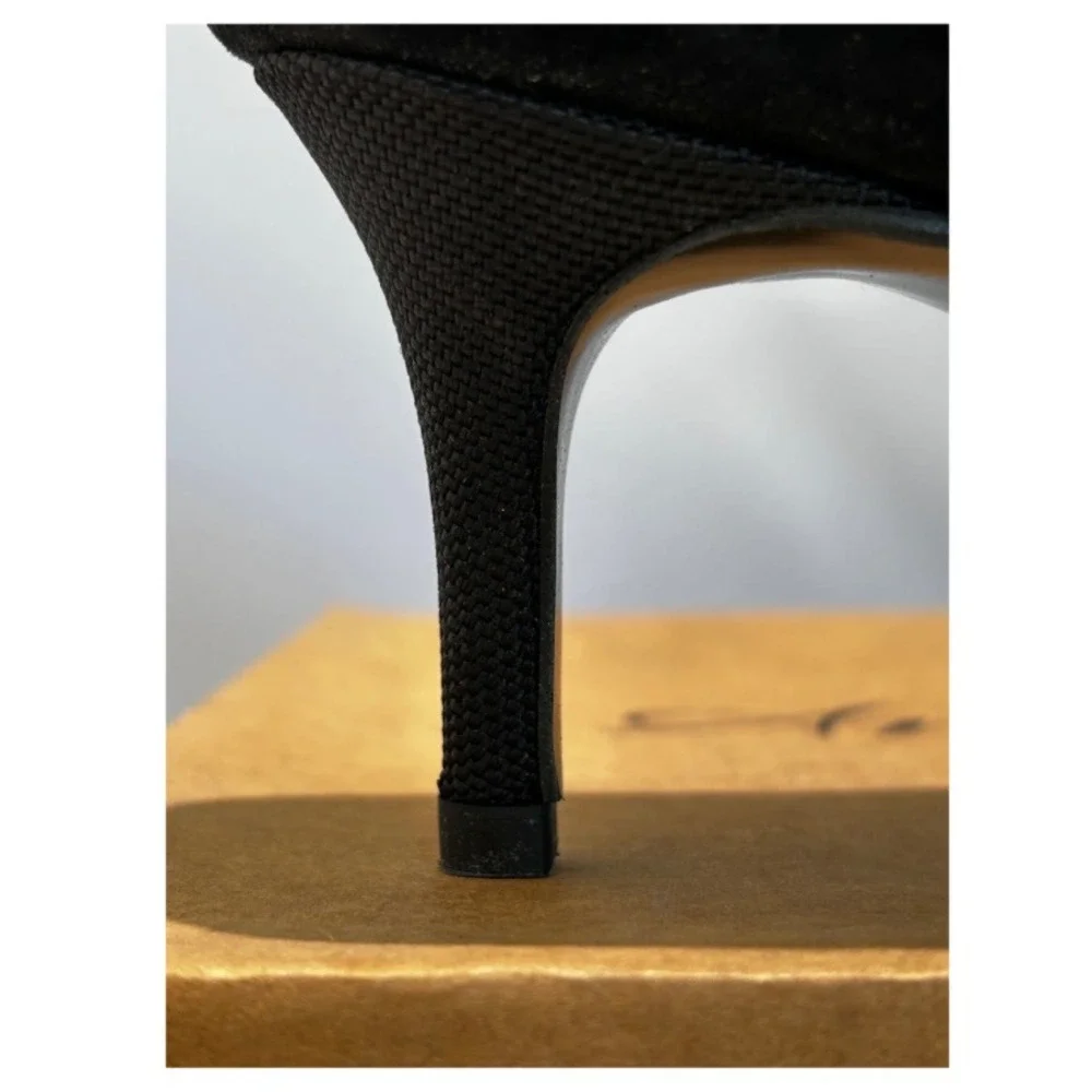 Antonia Saint NY Vicki Heels 60MM Black Ultra Suede, Size‎ 10